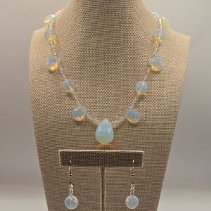 Opalescent Necklace and Earring Set